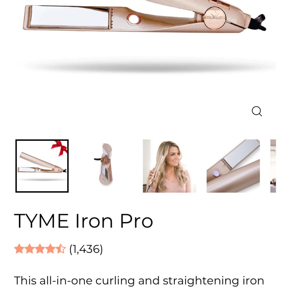 Tyme hair curler and or straightener. You get all types of curls and waves